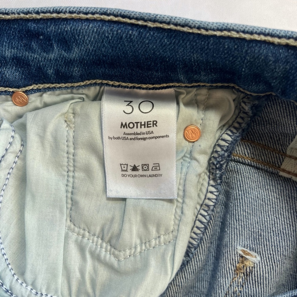 NWT Mother Undercover Cargo Sneak Jeans (Wash: opposites attract) Size 30 - Picture 10 of 13